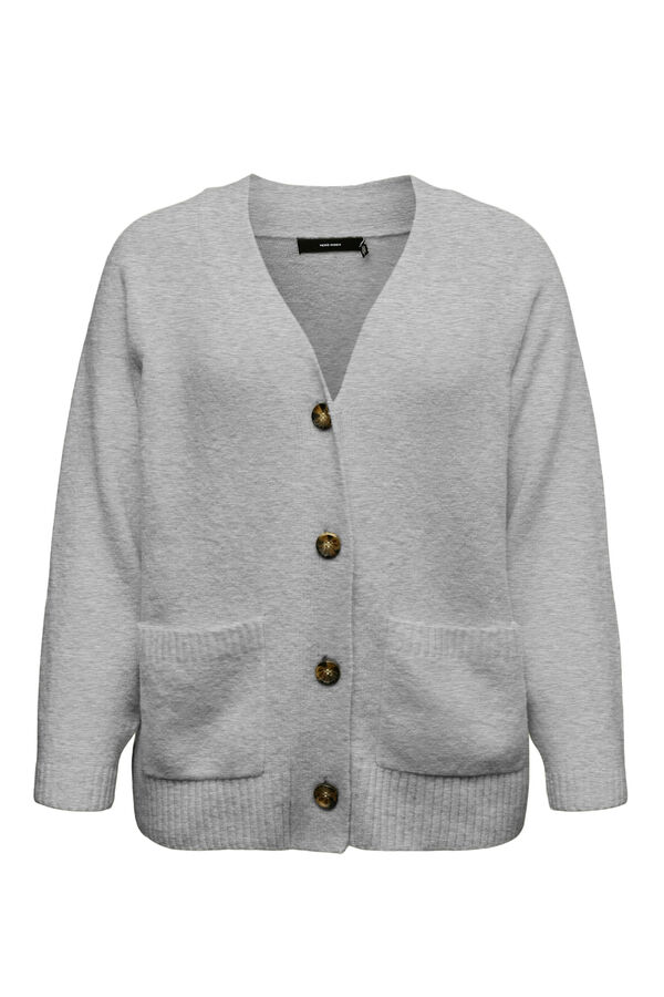 Vero Moda Curve Casaco de malha de malha curva Cinzento
