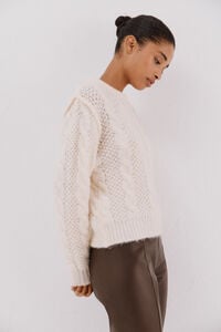 Cortefiel cross-knit - jersey-knit sweater.