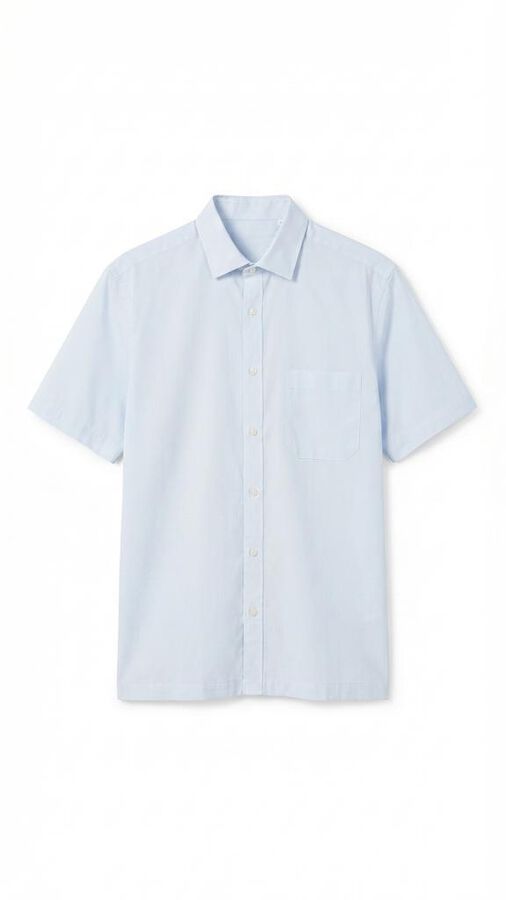 Cortefiel Striped short sleeve shirt Blue