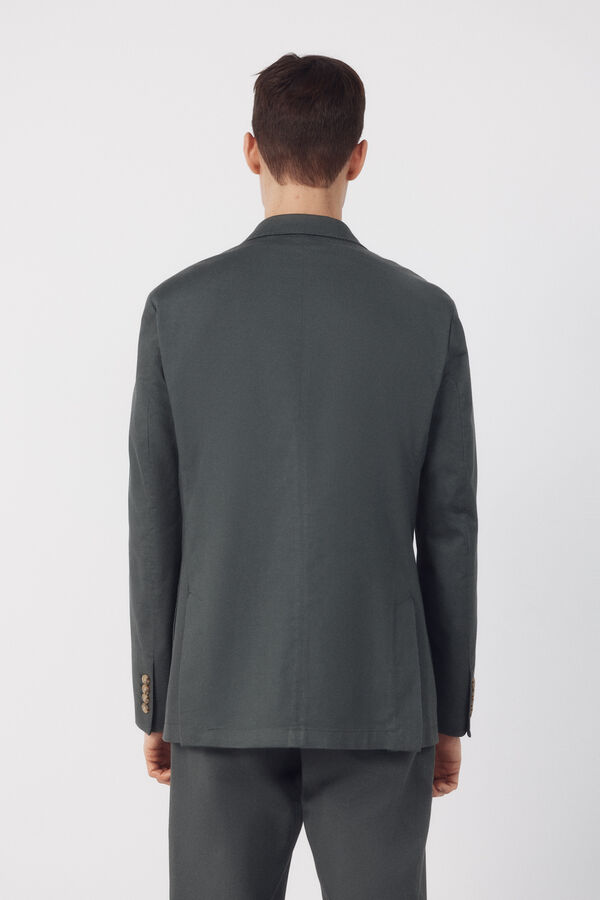 Cortefiel Blazer coordenado em mistura de linho Verde