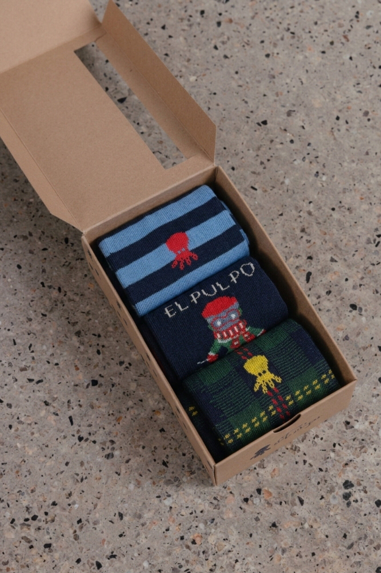 elPulpo Pacote de meias multicoloridas do Ski Club