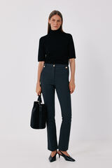 Cortefiel Pantal&oacute;n de mujer de punto roma Estampado gris