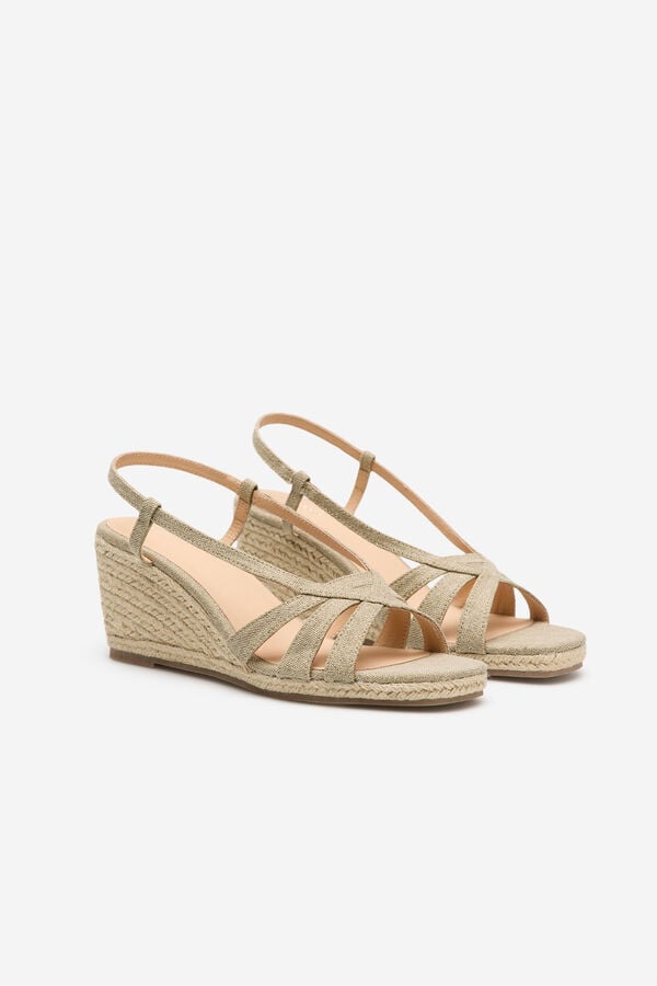Cortefiel Espadrille wedge sandal Beige