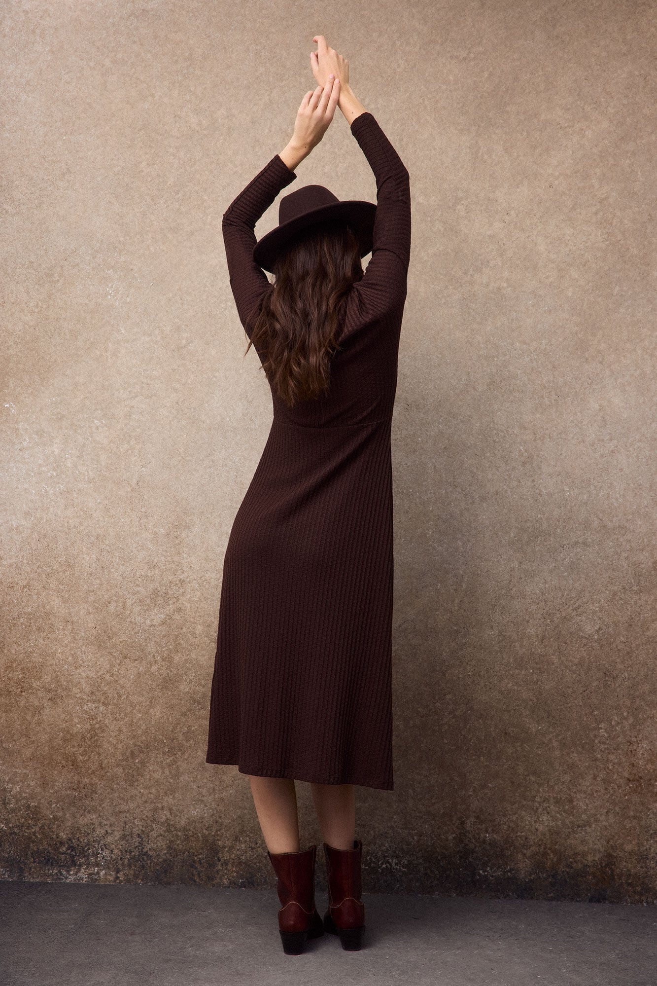 Slowlove Vestido com estrutura manga morcego