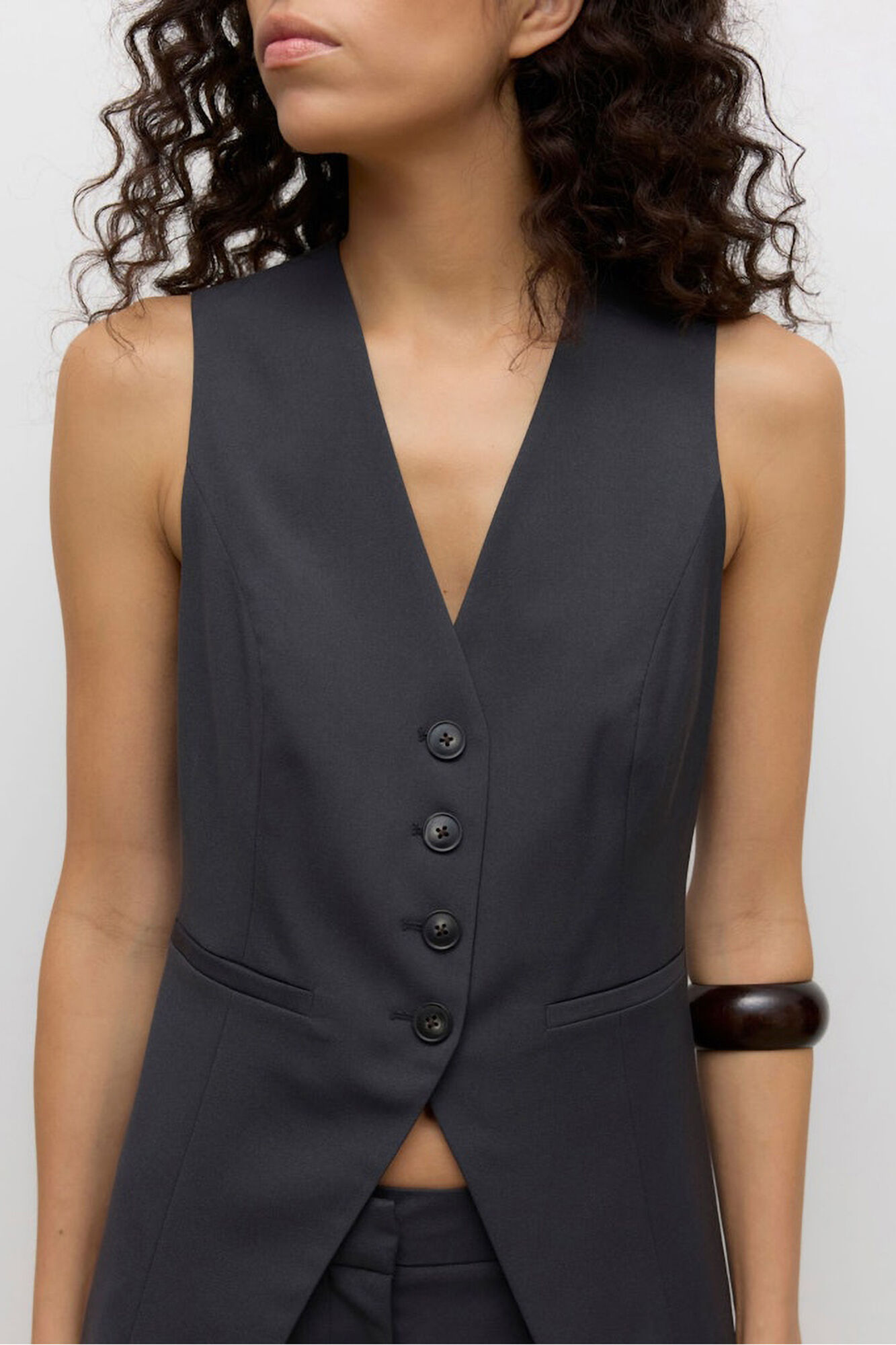 Vero Moda Colete com bot&otilde;es