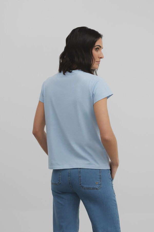 Cortefiel Classic women's T-shirt  Blue