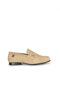 Cortefiel Liana embellished loafers in leather Beige