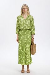 Selected Blusa manga 3/4 estampada Verde