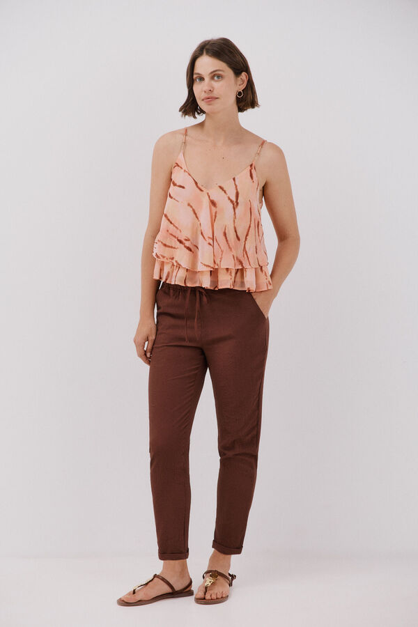 Cortefiel Blusa estampada fluida Multicolorido