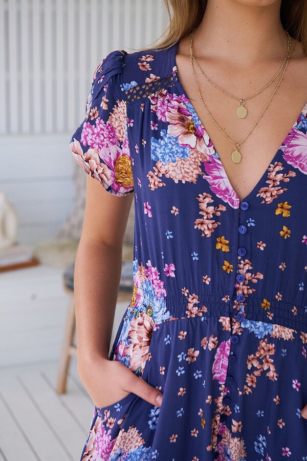 Jaase Carmen long dress Navy