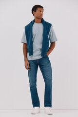 Cortefiel Basic T-shirt Blue
