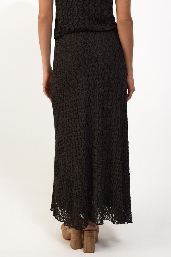 Slowlove Falda de encaje Gris oscuro