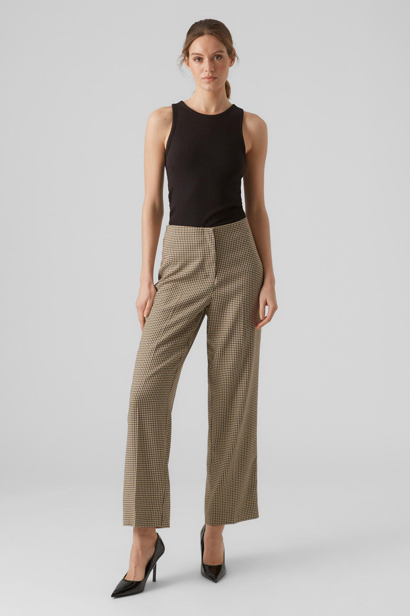 Pantalon pata de gallo store mujer
