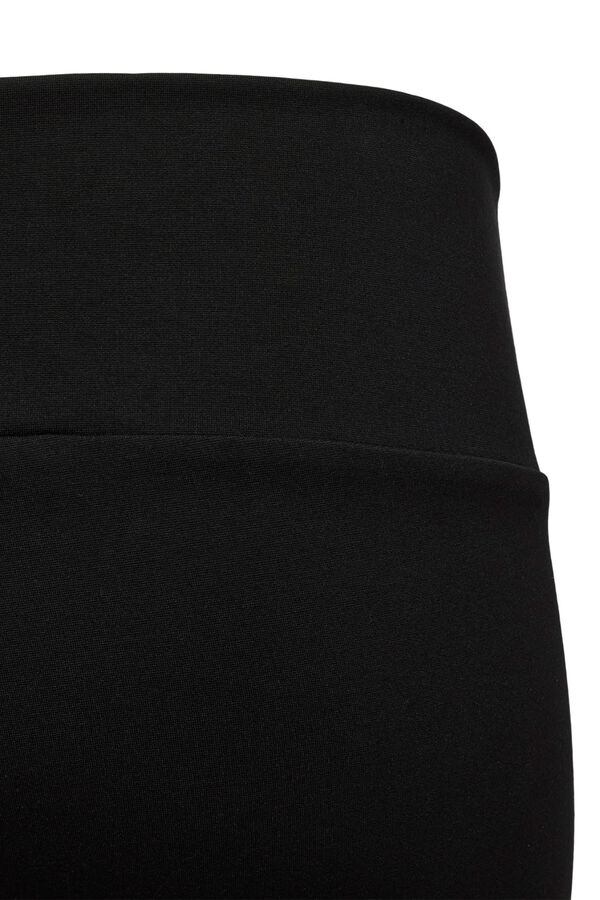 Vero Moda Curve Leggings b&aacute;sicos de cintura larga Preto
