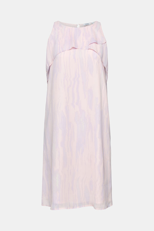Cortefiel Short all-over printed chiffon dress Pink