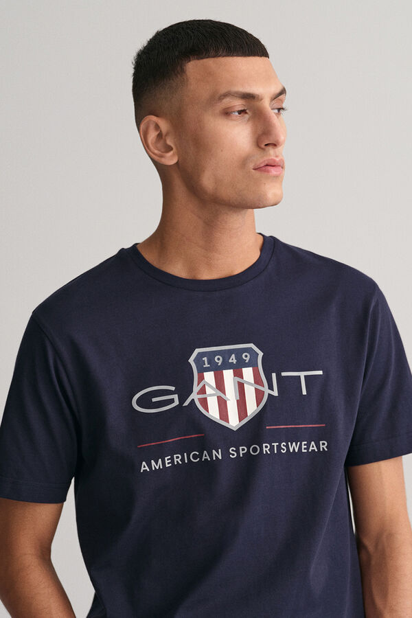 Gant Reg archive shield t-shirt Navy