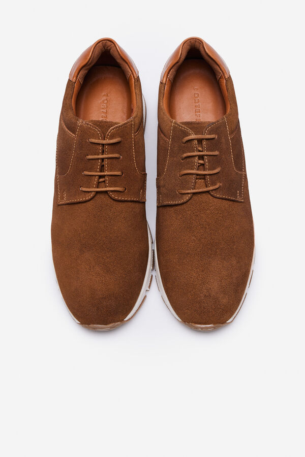 Cortefiel Casual leather trainer Brown