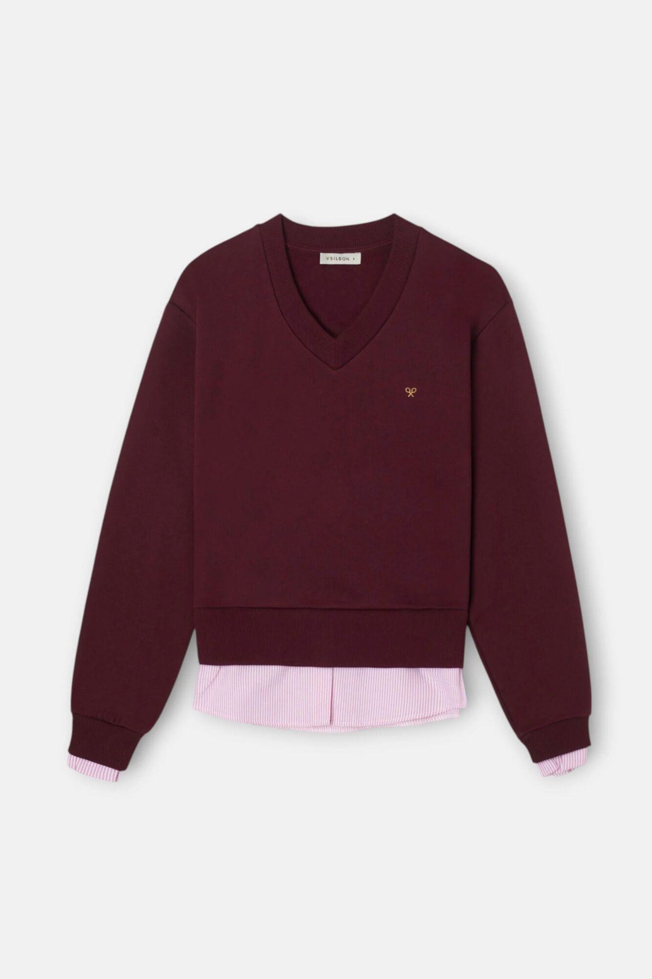 Silbon Woman shirt hem sweatshirt