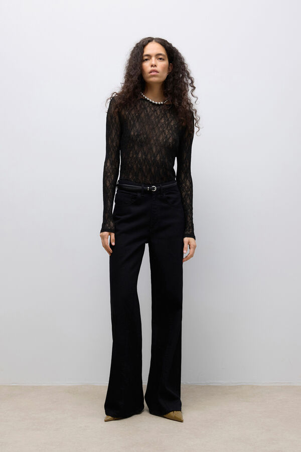 Vero Moda T-shirt de renda Preto