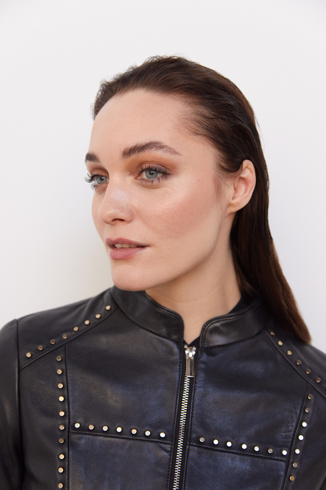 Cazadora piel mujer tachuelas store