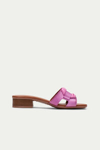 Cortefiel Lara embellished upper slider sandal Pink