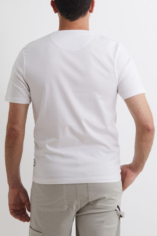 Williot Camiseta com bolso e detalhe étnico Branco