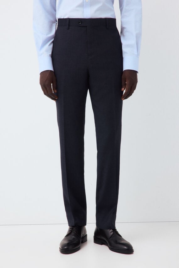 Pantalón inteligente tailored fit ojo de perdiz navy