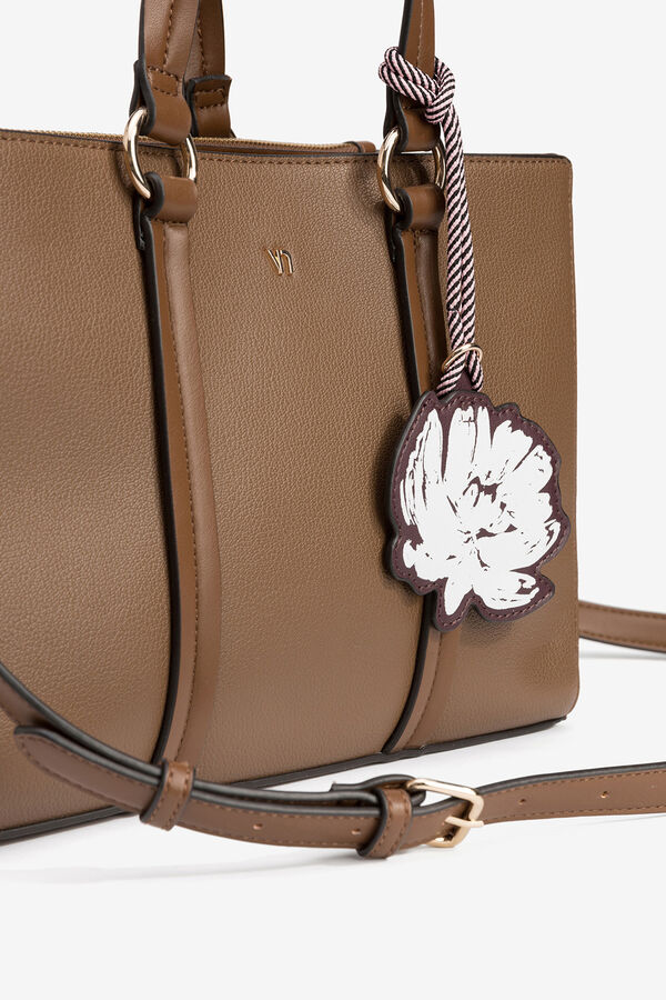 Vilanova Mala City com charm de flor Castanho