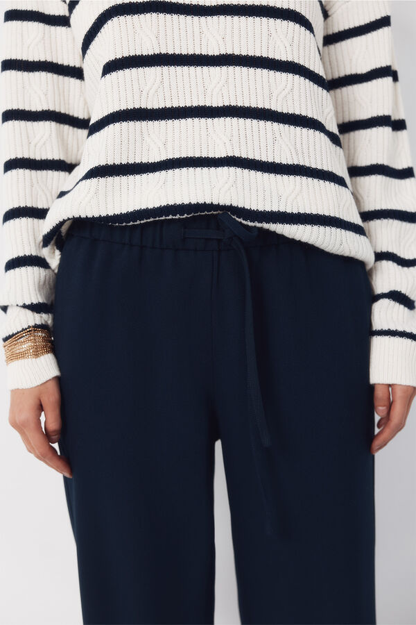 Cortefiel Women's jogger pants Navy