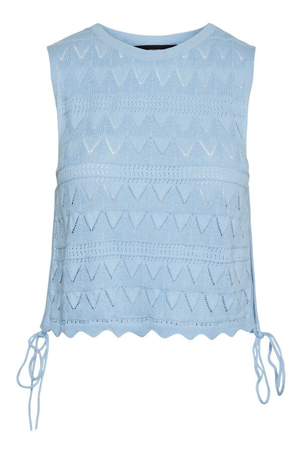 Cortefiel Jersey-knit sleeveless top  Blue