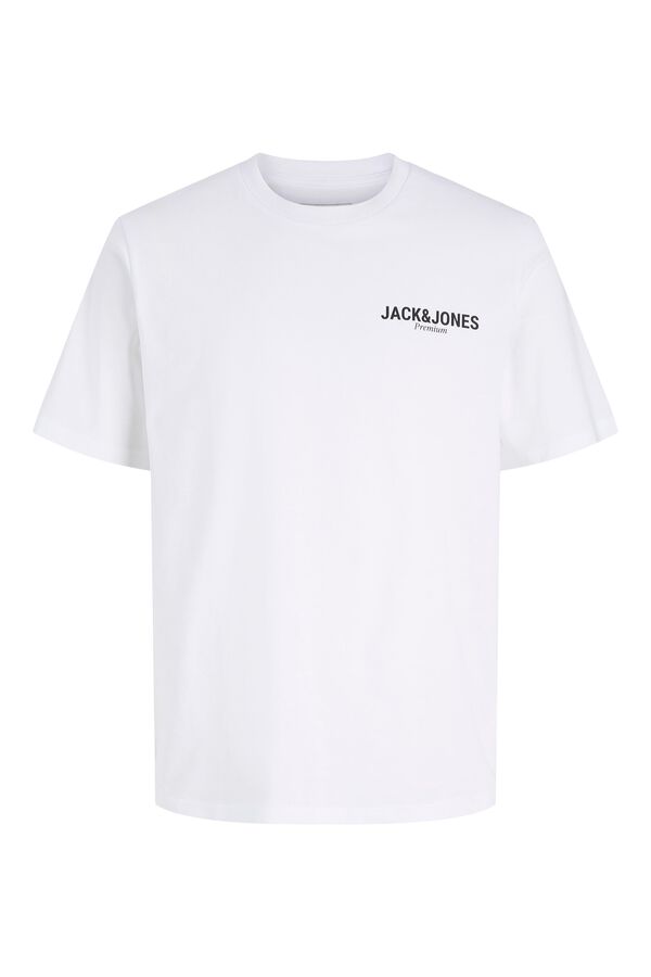Jack & Jones T-shirt com logo em algod&atilde;o Branco
