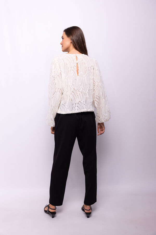 Object Blusa de tecido texturizado Branco