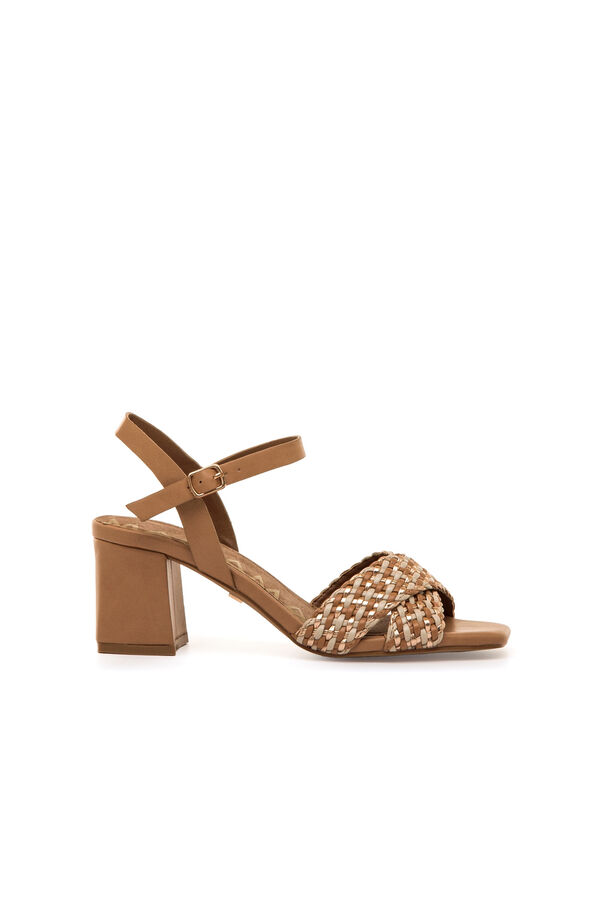 Maria Mare Woodit heeled sandal Beige