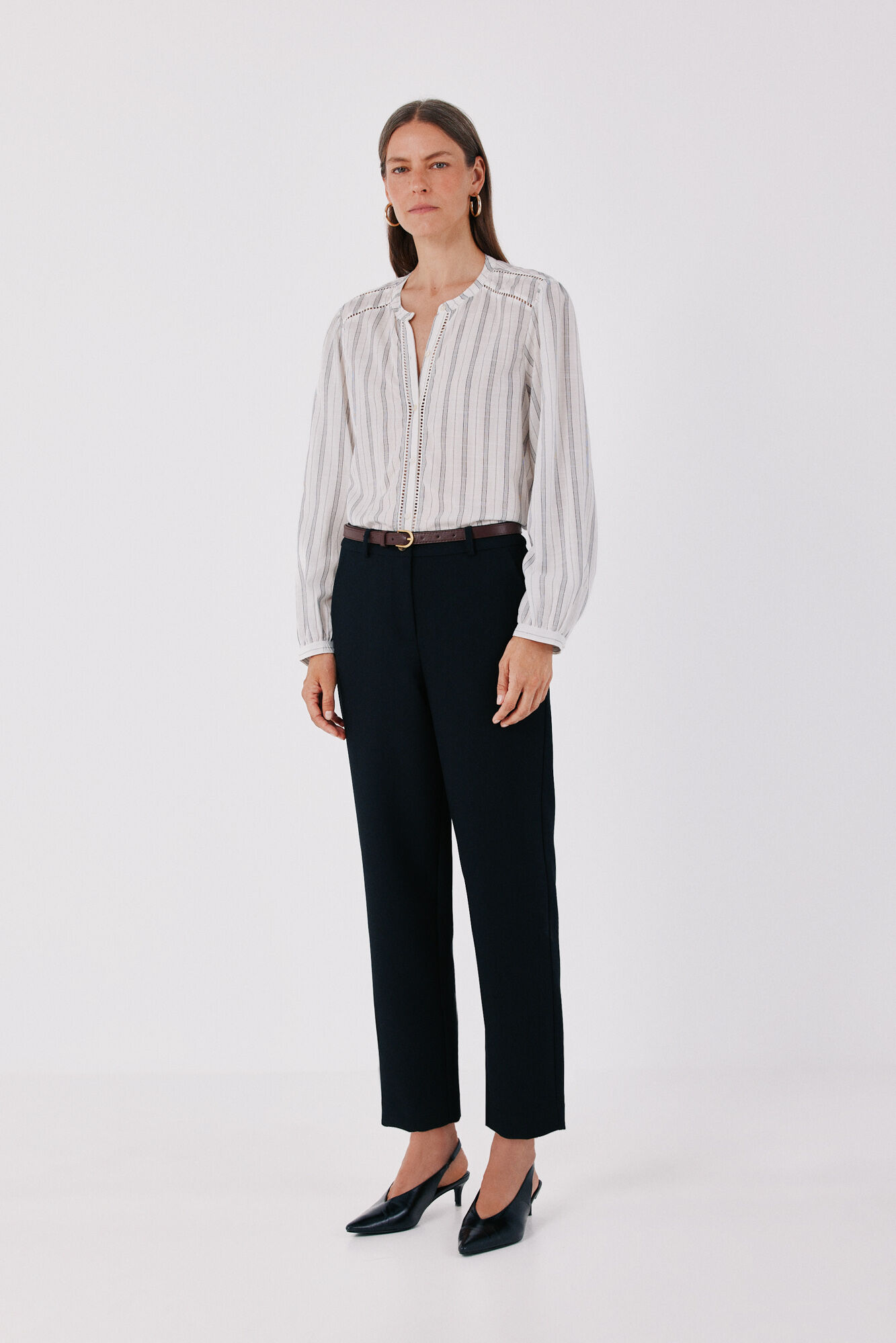 Cortefiel Women's tailored trousers with belt