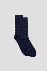 Cortefiel Microrib cotton socks Navy