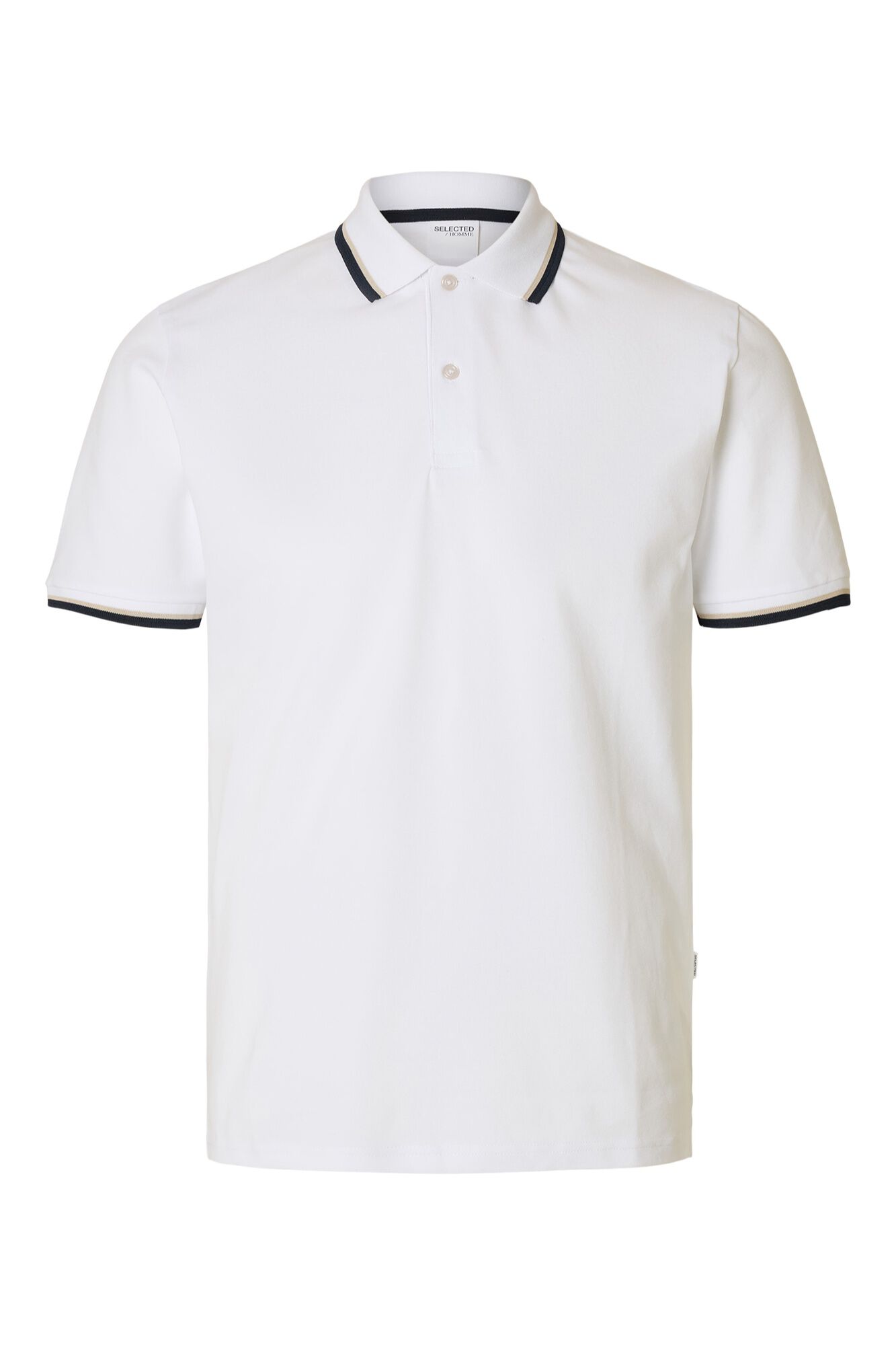 Selected Piqu&eacute; short sleeve polo shirt