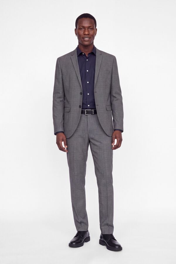 Jack & Jones Cal&ccedil;a de vestir em viscose Cinzento