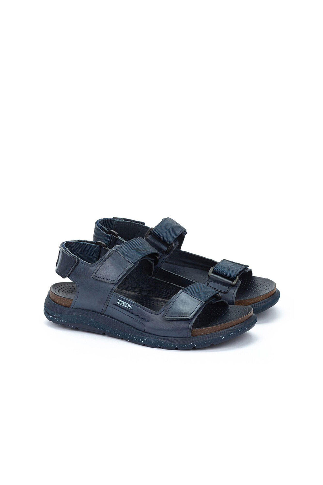 Pikolinos Sand&aacute;lias rasas com fecho aderente para homem