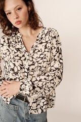 Grace & Mila Blusa con corte regular de mangas largas Negro
