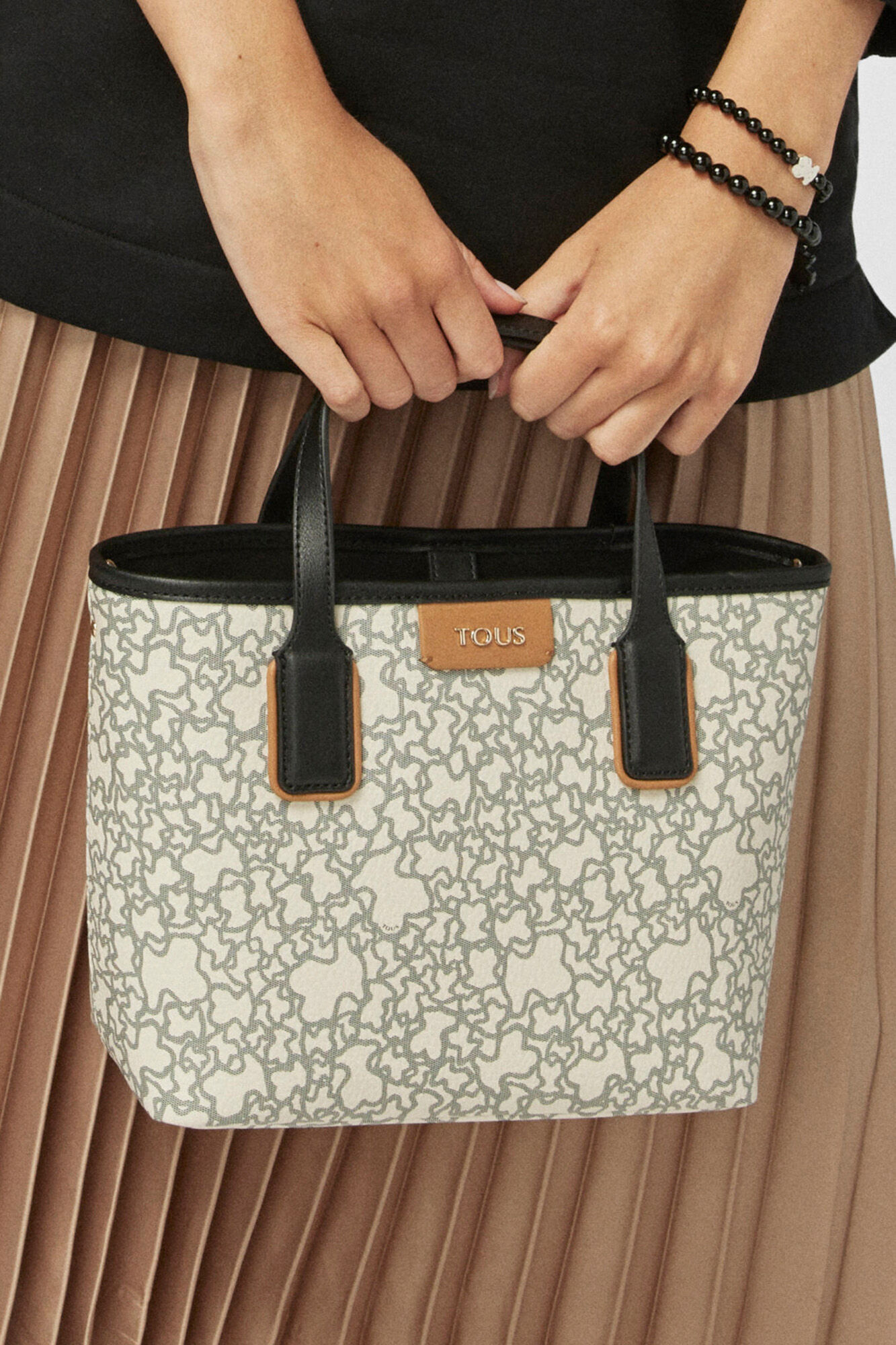 Tous Small beige Kaos Mini basket bag
