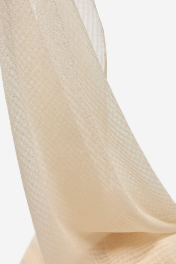 Cortefiel plain shiny scarf Beige