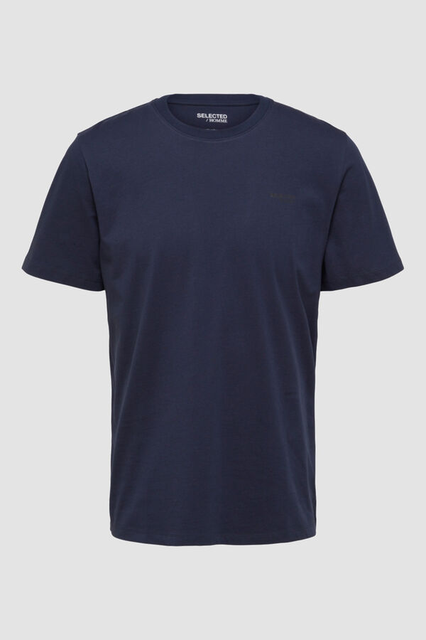 Cortefiel Regular fit short-sleeved T-shirt Navy