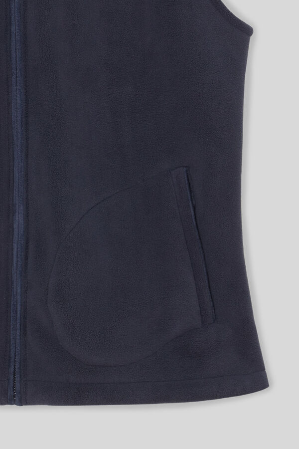 Silbon Silbon navy blue fleece gilet Navy