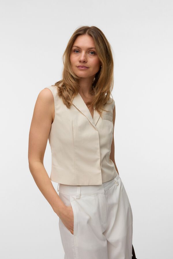 Vero Moda Chaleco de vestir Beige