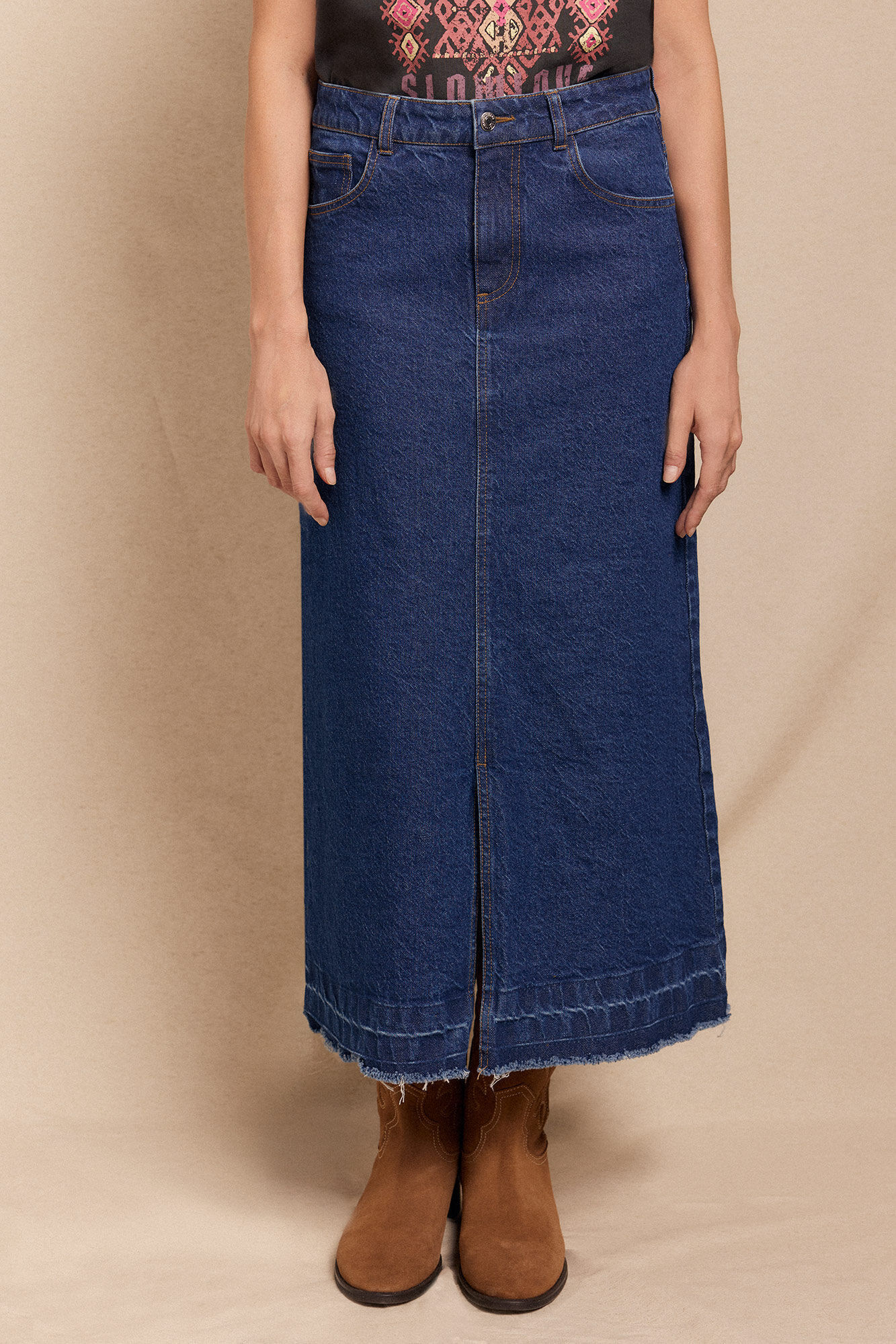 Slowlove Saia Comprida Denim