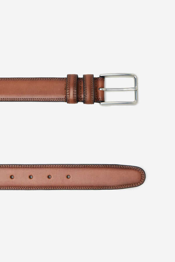 Cortefiel Casual leather belt Camel