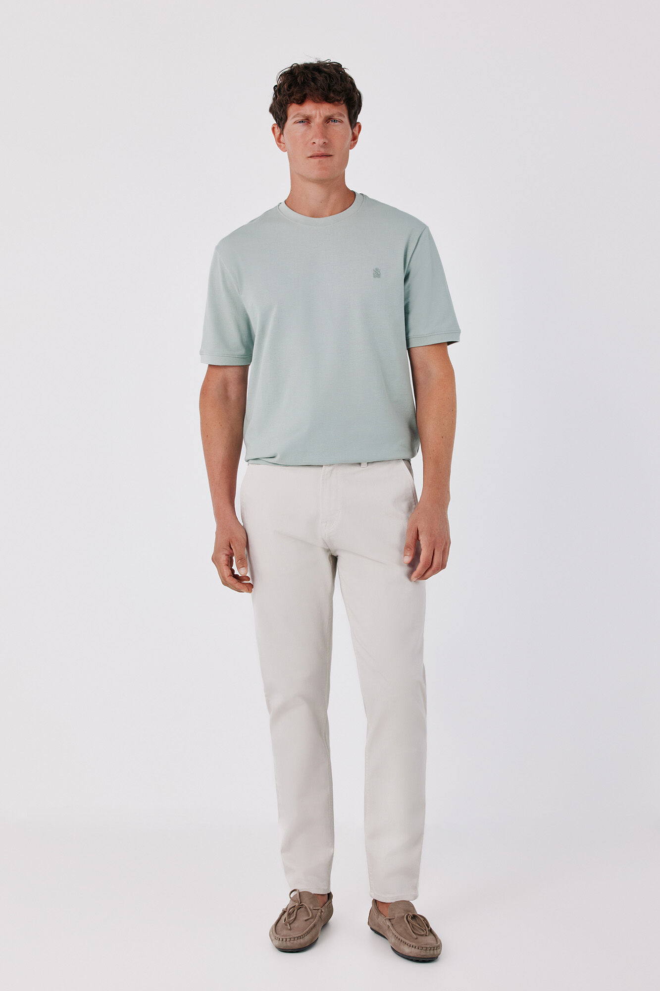 Cortefiel Piqu&eacute; fabric basic T-shirt