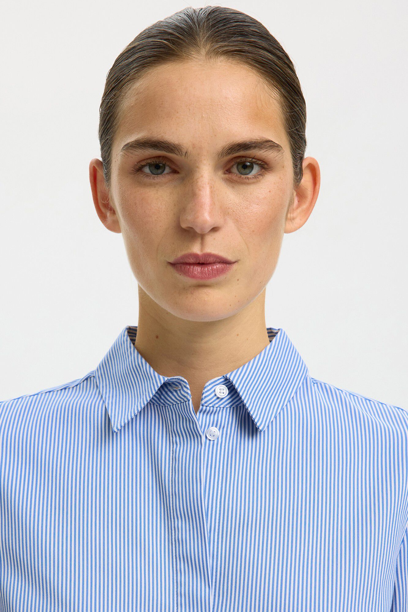 Selected Camisa Slim Fit confeccionada em algod&atilde;o org&acirc;nico