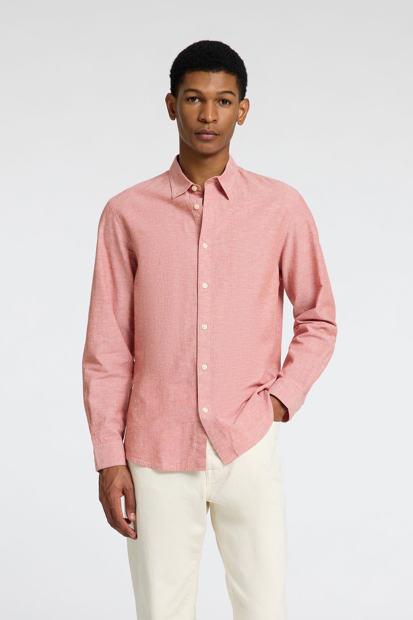 Selected Camisa de linho slim fit