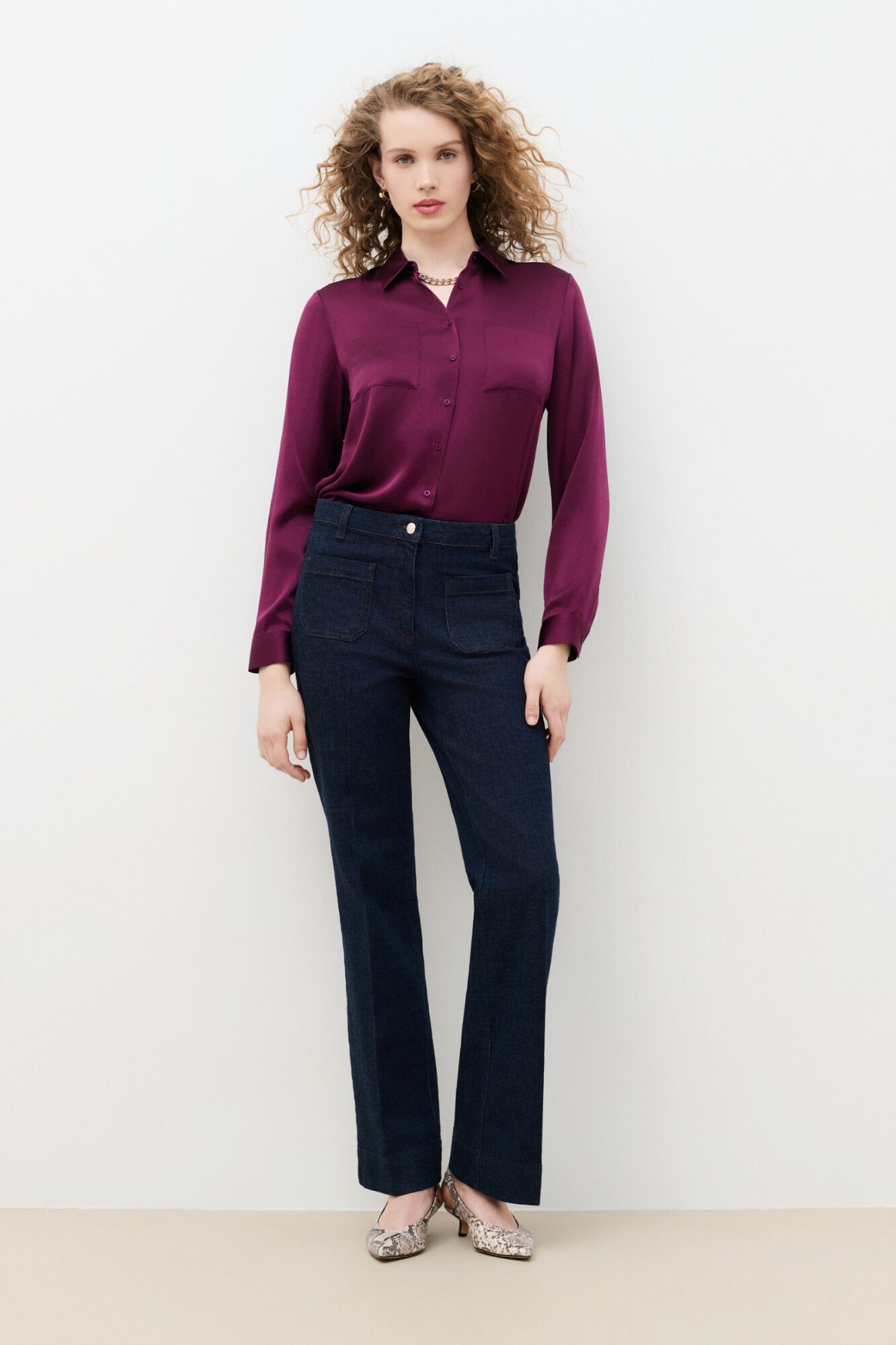 Caroll Cal&ccedil;a corte flare Pelleydenim2